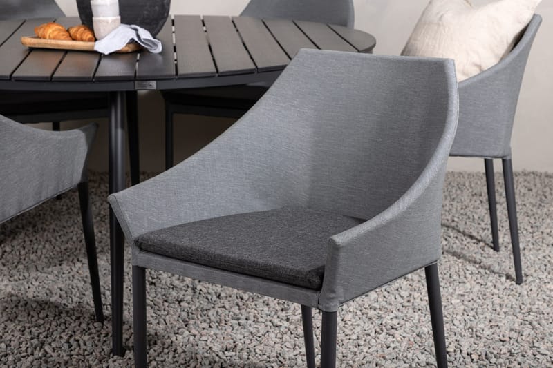 Break Matgrupp Utomhus Rund 150 cm + 6 Spoga Matstol - Svart - Utemöbler & utemiljö - Utegrupp - Matgrupp utomhus