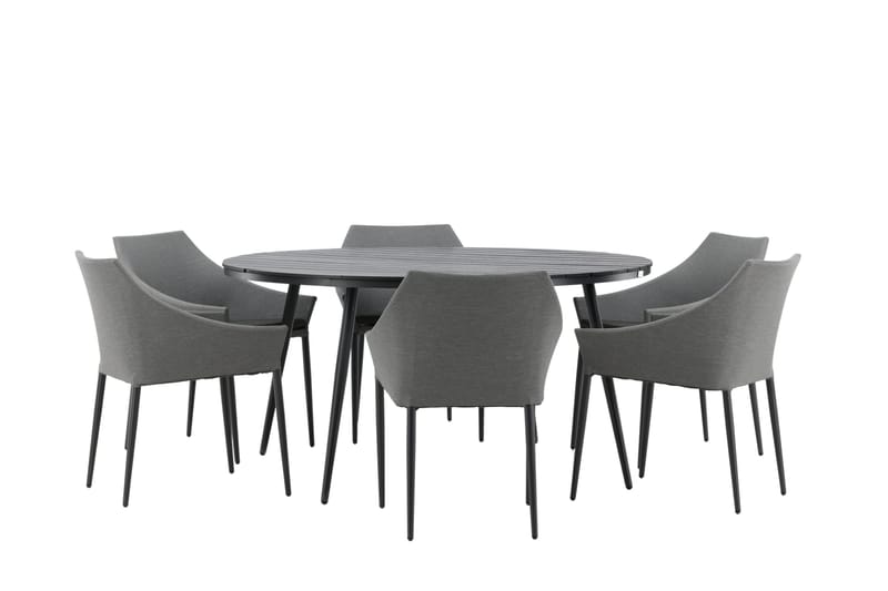 Break Matgrupp Utomhus Rund 150 cm + 6 Spoga Matstol - Svart - Utemöbler & utemiljö - Utegrupp - Matgrupp utomhus