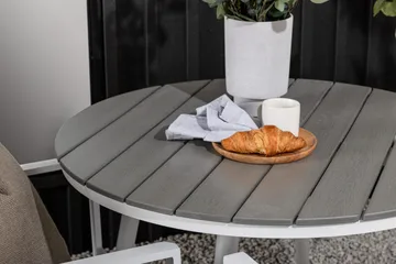 Break Matgrupp Utomhus Rund 70 cm + 2 st Copacabana Stapelbara Stola - Vit - Utemöbler & utemiljö - Utegrupp - Matgrupp utomhus