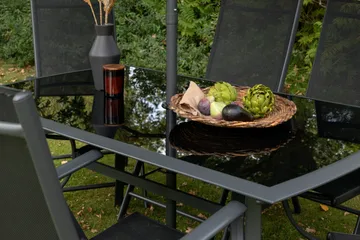 Brekki Matgrupp Utomhus 150cm + 6 Matstolar Utomhus - Svart - Utemöbler & utemiljö - Utegrupp - Matgrupp utomhus