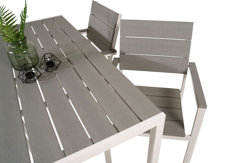 Buitepos Matgrupp Utomhus inkl 4 Konob Stolar - Polywood/Vit - Utemöbler & utemiljö - Utegrupp - Matgrupp utomhus