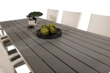 Buitepos Matgrupp Utomhus inkl 6 Ariamab Karmstolar - Polywood/Vit - Utemöbler & utemiljö - Utegrupp - Matgrupp utomhus