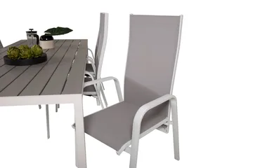 Buitepos Matgrupp Utomhus inkl 6 Dusternbrook Karmstolar - Polywood/Vit - Utemöbler & utemiljö - Utegrupp - Matgrupp utomhus