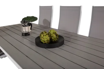 Buitepos Matgrupp Utomhus inkl 6 Dusternbrook Karmstolar - Polywood/Vit - Utemöbler & utemiljö - Utegrupp - Matgrupp utomhus