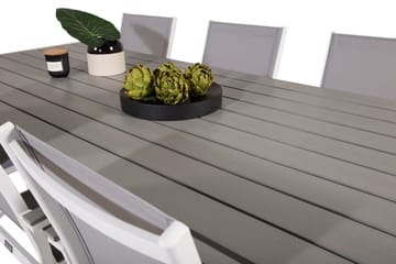 Buitepos Matgrupp Utomhus inkl 6 Mulilo Karmstolar - Polywood/Vit - Utemöbler & utemiljö - Utegrupp - Matgrupp utomhus