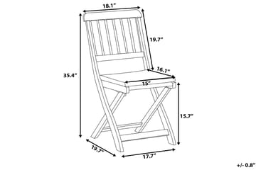Cento Trädgårdsmöbelset Med Utebord+6 Utestolar - Trä/Natur - Utemöbler & utemiljö - Utegrupp - Matgrupp utomhus