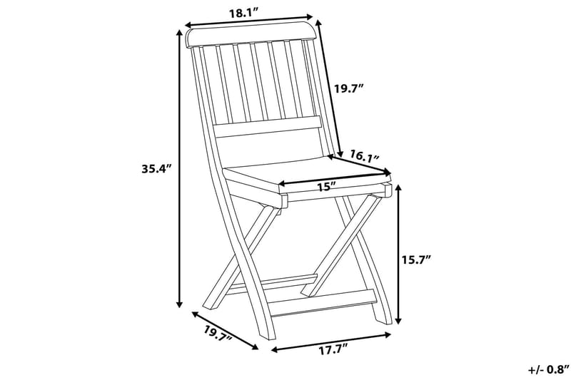 Cento Trädgårdsmöbelset Med Utebord+6 Utestolar - Trä/Natur - Utemöbler & utemiljö - Utegrupp - Matgrupp utomhus