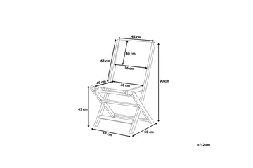 Cesana Trädgårdsmöbelset Med Utebord + 8 Utestolar+Schäslong 2 St - Trä/Natur - Utemöbler & utemiljö - Utegrupp - Matgrupp utomhus