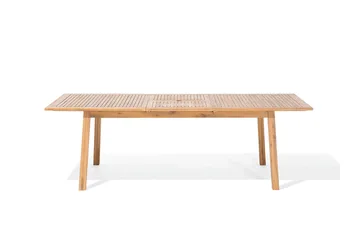 Cesana Trädgårdsmöbelset Med Utebord + 8 Utestolar+Schäslong 2 St - Trä/Natur - Utemöbler & utemiljö - Utegrupp - Matgrupp utomhus