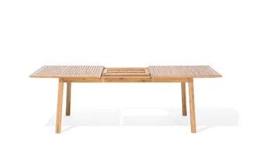 Cesana Trädgårdsmöbelset Med Utebord + 8 Utestolar+Schäslong 2 St - Trä/Natur - Utemöbler & utemiljö - Utegrupp - Matgrupp utomhus