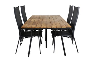 Chan Matgrupp Utomhus 200cm + 4 Copacabana Reclinerstolar - Vit - Utemöbler & utemiljö - Utegrupp - Matgrupp utomhus