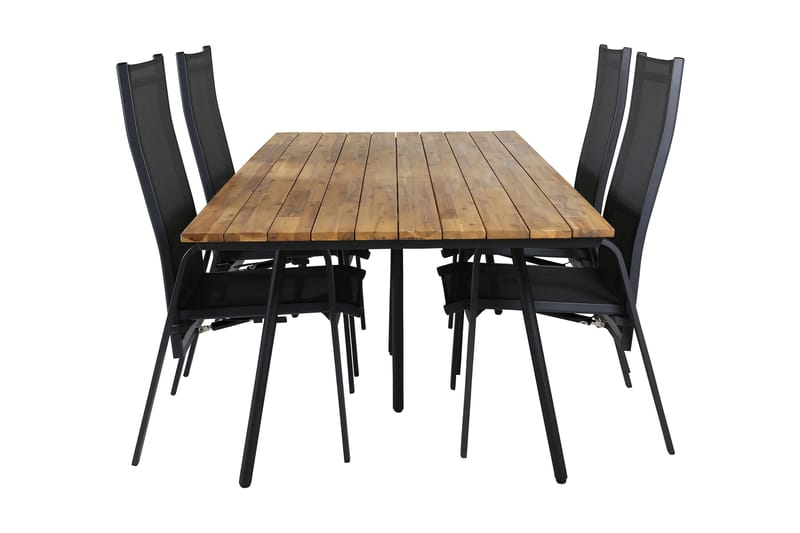 Chan Matgrupp Utomhus 200cm + 4 Copacabana Reclinerstolar - Vit - Utemöbler & utemiljö - Utegrupp - Matgrupp utomhus