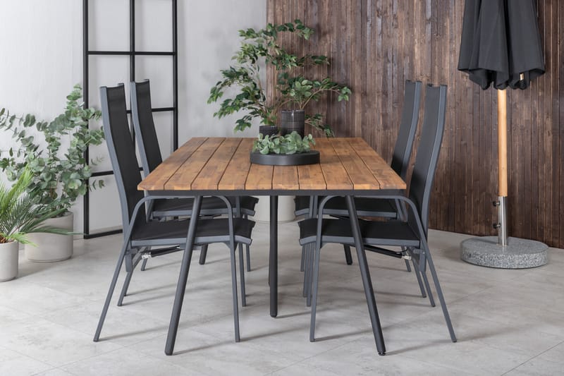 Chan Matgrupp Utomhus 200cm + 4 Copacabana Reclinerstolar - Vit - Utemöbler & utemiljö - Utegrupp - Matgrupp utomhus