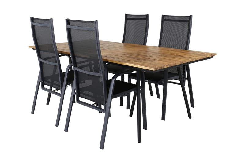 Chan Matgrupp Utomhus 200cm + 4 Copacabana Reclinerstolar - Vit - Utemöbler & utemiljö - Utegrupp - Matgrupp utomhus
