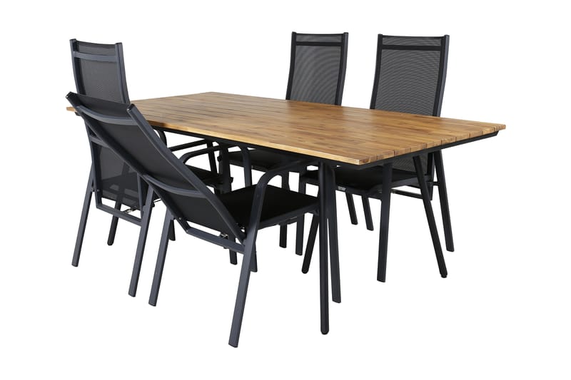 Chan Matgrupp Utomhus 200cm + 4 Copacabana Reclinerstolar - Vit - Utemöbler & utemiljö - Utegrupp - Matgrupp utomhus