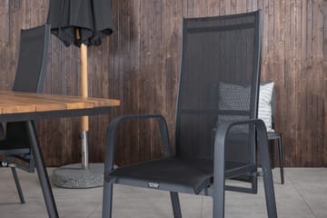 Chan Matgrupp Utomhus 200cm + 4 Copacabana Reclinerstolar - Vit - Utemöbler & utemiljö - Utegrupp - Matgrupp utomhus