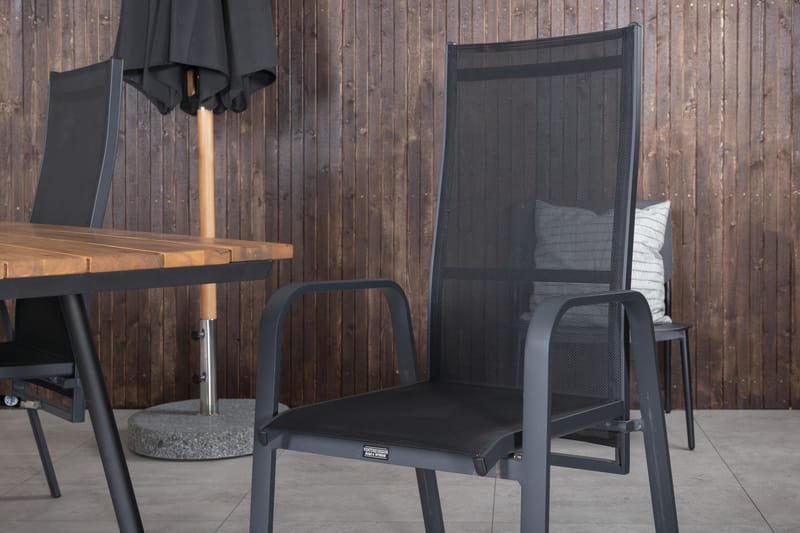 Chan Matgrupp Utomhus 200cm + 4 Copacabana Reclinerstolar - Vit - Utemöbler & utemiljö - Utegrupp - Matgrupp utomhus