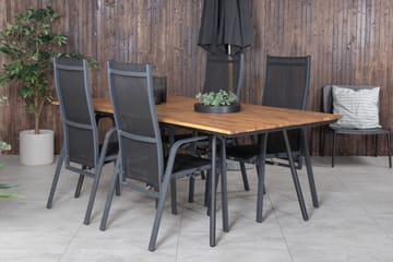 Chan Matgrupp Utomhus 200cm + 4 Copacabana Reclinerstolar - Vit - Utemöbler & utemiljö - Utegrupp - Matgrupp utomhus