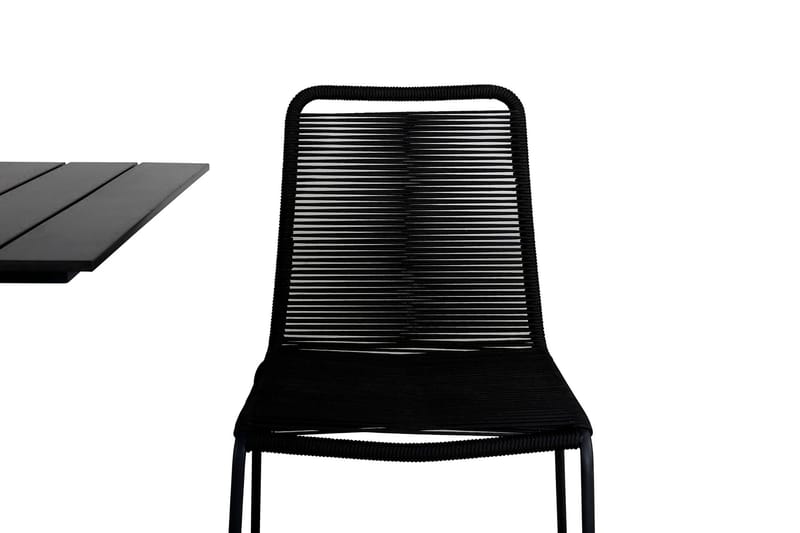 Colorado Matgrupp Utomhus 70cm + 2 Lindos Stapelbara Matstolar - Svart - Utemöbler & utemiljö - Utegrupp - Matgrupp utomhus