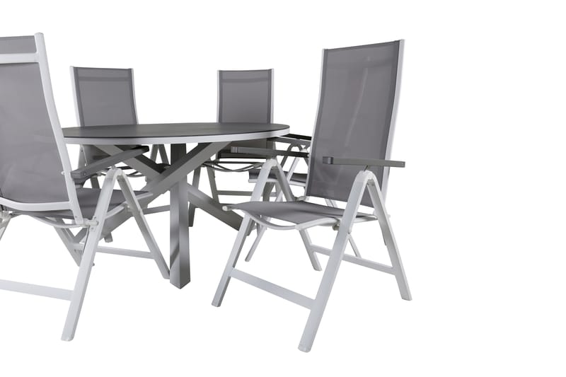 Copacabana Matgrupp Utomhus Rund Ø140cm + 6 Albany Stolar - Svart/Natur - Utemöbler & utemiljö - Utegrupp - Matgrupp utomhus