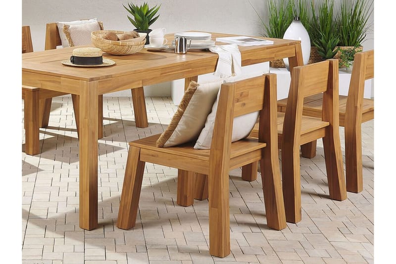 Coteto Matgrupp Utomhus 225 cm + 6 Utestolar - Akacia - Utemöbler & utemiljö - Utegrupp - Matgrupp utomhus