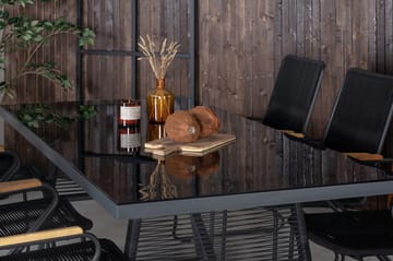 Dallas Matgrupp Utomhus 193cm + 6 Bois Karmstolar - Svart - Utemöbler & utemiljö - Utegrupp - Matgrupp utomhus