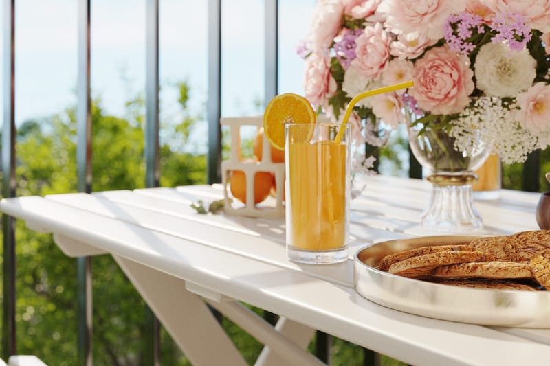 Delpino Matgrupp Utomhus 125 cm - Vit - Utemöbler & utemiljö - Utegrupp - Matgrupp utomhus