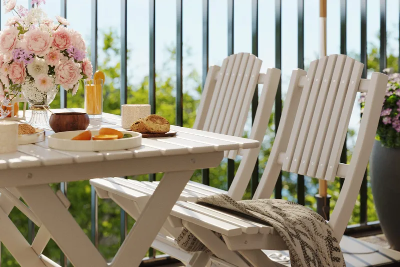 Delpino Matgrupp Utomhus 125 cm - Vit - Utemöbler & utemiljö - Utegrupp - Matgrupp utomhus