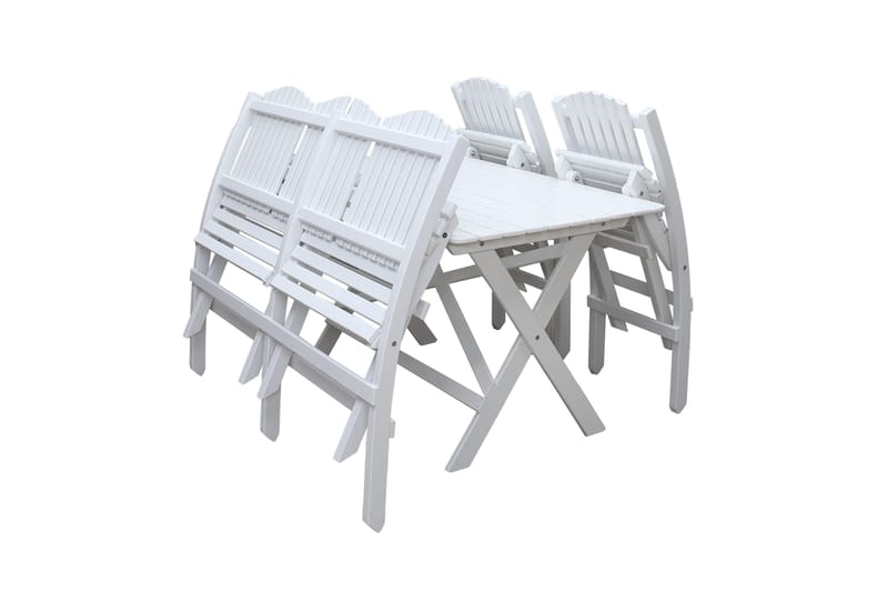 Delpino Matgrupp Utomhus 125 cm - Vit - Utemöbler & utemiljö - Utegrupp - Matgrupp utomhus