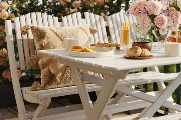 Delpino Matgrupp Utomhus 125 cm - Vit - Utemöbler & utemiljö - Utegrupp - Matgrupp utomhus