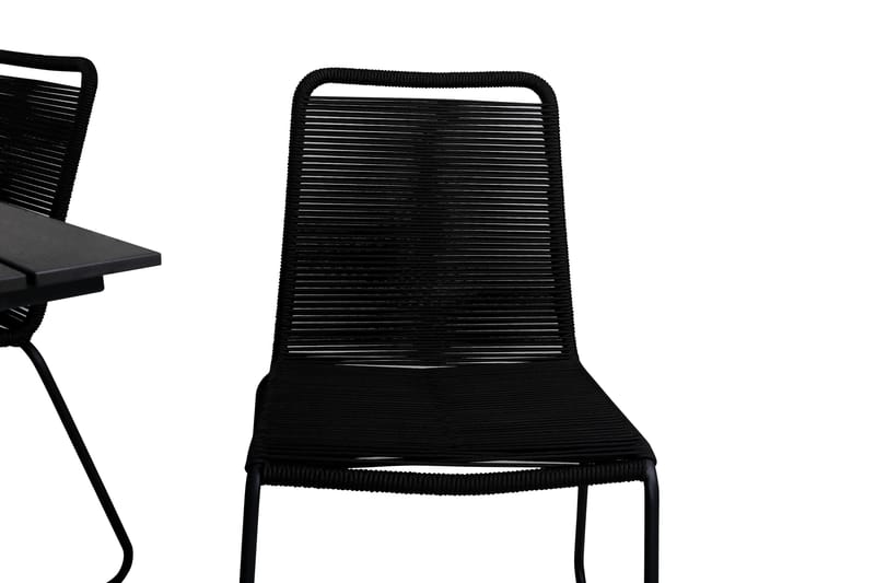 Denver Matgrupp Utomhus 120cm + 4 Lindos Stapelbara Matstolar - Vit - Utemöbler & utemiljö - Utegrupp - Matgrupp utomhus