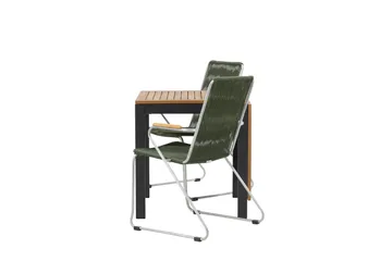 Diego Matgrupp 70 cm + 2 st Bois Karmstolar Grön/Brun - Grön/Brun - Utemöbler & utemiljö - Utegrupp - Matgrupp utomhus