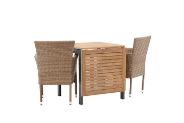 Diego Matgrupp 70 cm + 2 st Malina Karmstolar Brun - Brun - Utemöbler & utemiljö - Utegrupp - Matgrupp utomhus