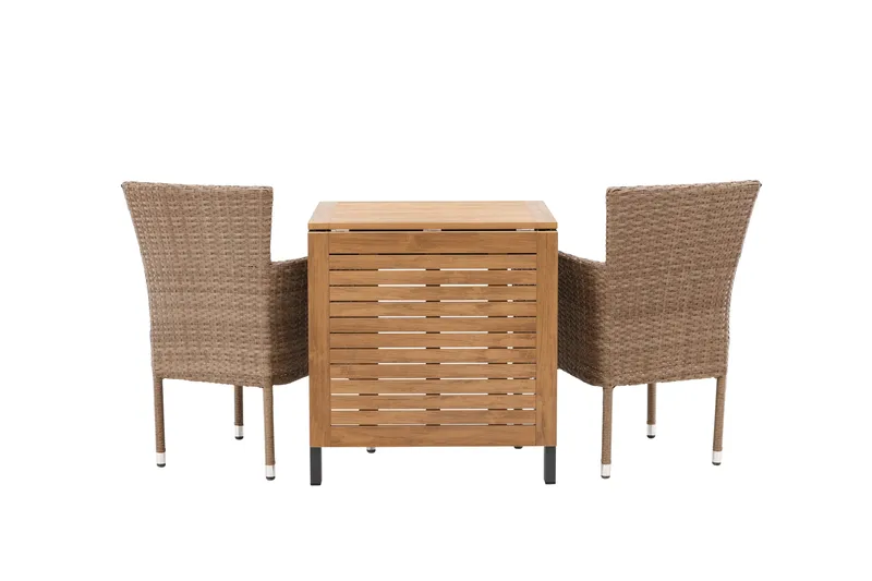 Diego Matgrupp 70 cm + 2 st Malina Karmstolar Brun - Brun - Utemöbler & utemiljö - Utegrupp - Matgrupp utomhus