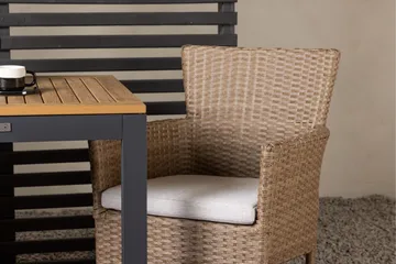 Diego Matgrupp 70 cm + 2 st Malina Karmstolar Brun - Brun - Utemöbler & utemiljö - Utegrupp - Matgrupp utomhus