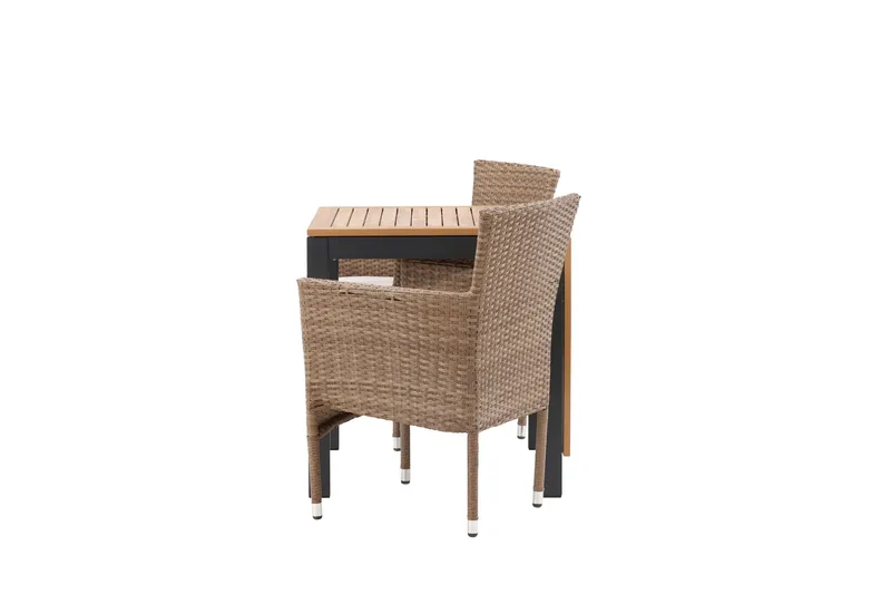 Diego Matgrupp 70 cm + 2 st Malina Karmstolar Brun - Brun - Utemöbler & utemiljö - Utegrupp - Matgrupp utomhus