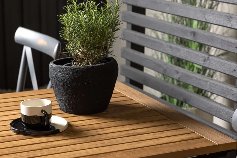 Diego Matgrupp 70 cm + 2 st Tablas Matstolar Mörkgrå/Brun - Brun/Mörkgrå - Utemöbler & utemiljö - Utegrupp - Matgrupp utomhus