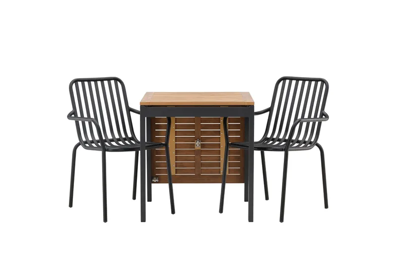 Diego Matgrupp 70 cm + 2 st Peking Karmstolar Svart/Brun, Svart/Brun