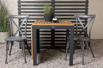 Diego Matgrupp Utomhus 70 cm + 2 st Tablas Matstolar - Brun/Mörkgrå - Utemöbler & utemiljö - Utegrupp - Matgrupp utomhus