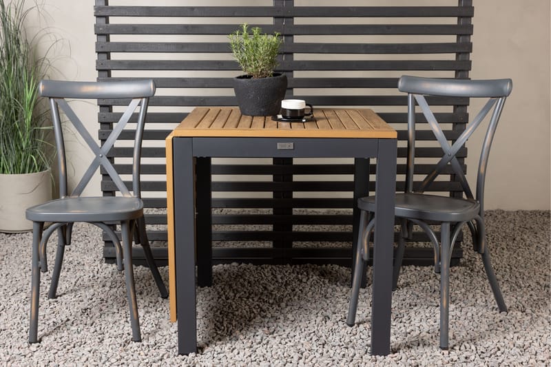 Diego Matgrupp Utomhus 70 cm + 2 st Tablas Matstolar - Brun/Mörkgrå - Utemöbler & utemiljö - Utegrupp - Matgrupp utomhus