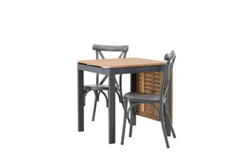 Diego Matgrupp Utomhus 70 cm + 2 st Tablas Matstolar - Brun/Mörkgrå - Utemöbler & utemiljö - Utegrupp - Matgrupp utomhus