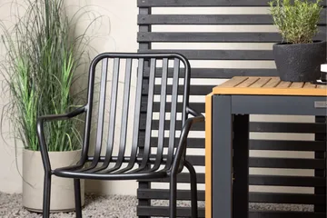 Diego Matgrupp Utomhus 70 cm + 2 st Peking Karmstolar - Svart/Brun - Utemöbler & utemiljö - Utegrupp - Matgrupp utomhus