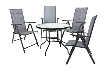 Dublin Matgrupp Utomhus med 4 Positionsstolar - Utemöbler & utemiljö - Utegrupp - Matgrupp utomhus