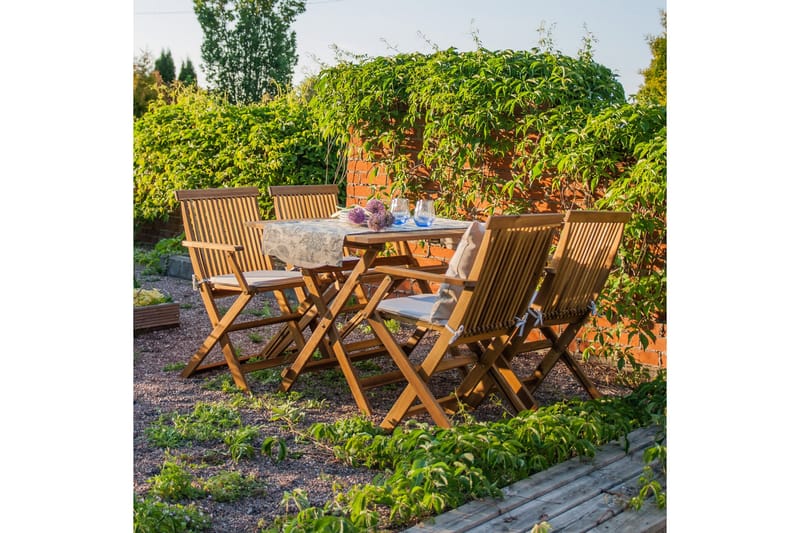Finlay Matgrupp Utomhus 110x75 cm + 4 Utestolar - Akacia - Utemöbler & utemiljö - Utegrupp - Matgrupp utomhus
