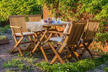Finlay Matgrupp Utomhus 110x75 cm + 4 Utestolar - Akacia - Utemöbler & utemiljö - Utegrupp - Matgrupp utomhus