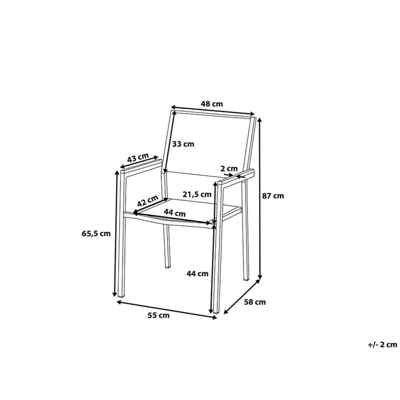 Grosseto Trädgårdsmöbelset Med Utebord+6 Utestolar - Svart - Utemöbler & utemiljö - Utegrupp - Matgrupp utomhus