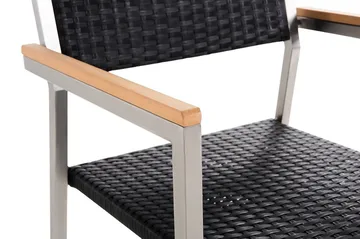 Grosseto Trädgårdsmöbelset Med Utebord+6 Utestolar - Svart - Utemöbler & utemiljö - Utegrupp - Matgrupp utomhus