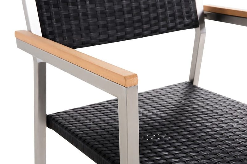 Grosseto Trädgårdsmöbelset Med Utebord+6 Utestolar - Svart - Utemöbler & utemiljö - Utegrupp - Matgrupp utomhus