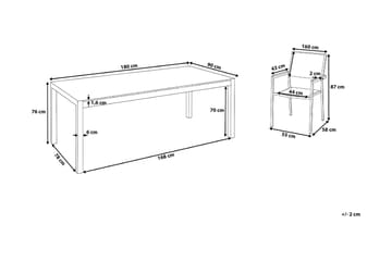 Grosseto Trädgårdsmöbelset Med Utebord+6 Utestolar - Svart - Utemöbler & utemiljö - Utegrupp - Matgrupp utomhus