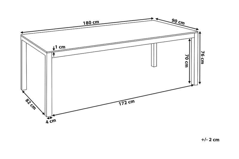 Grosseto Trädgårdsmöbelset Med Utebord+6 Utestolar - Svart - Utemöbler & utemiljö - Utegrupp - Matgrupp utomhus
